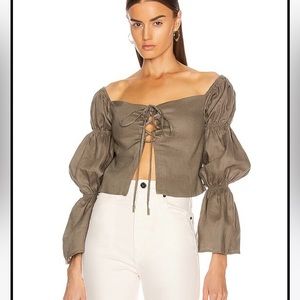 Cult Gaia Claire off the shoulder top